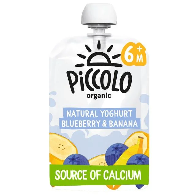 Piccolo Organic Natural Yoghurt Blueberry & Banana Stage 1   100g