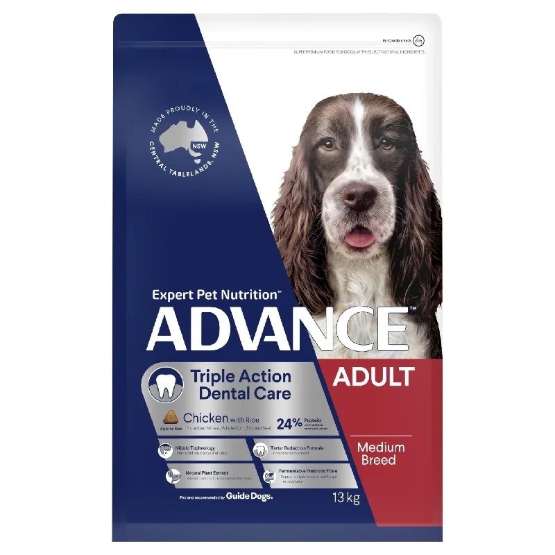 -Grain-free dog food recommendationADVANCE Triple Action Dental Care Medium Adult Dry Dog Food Chicken with Rice 13kg Bag