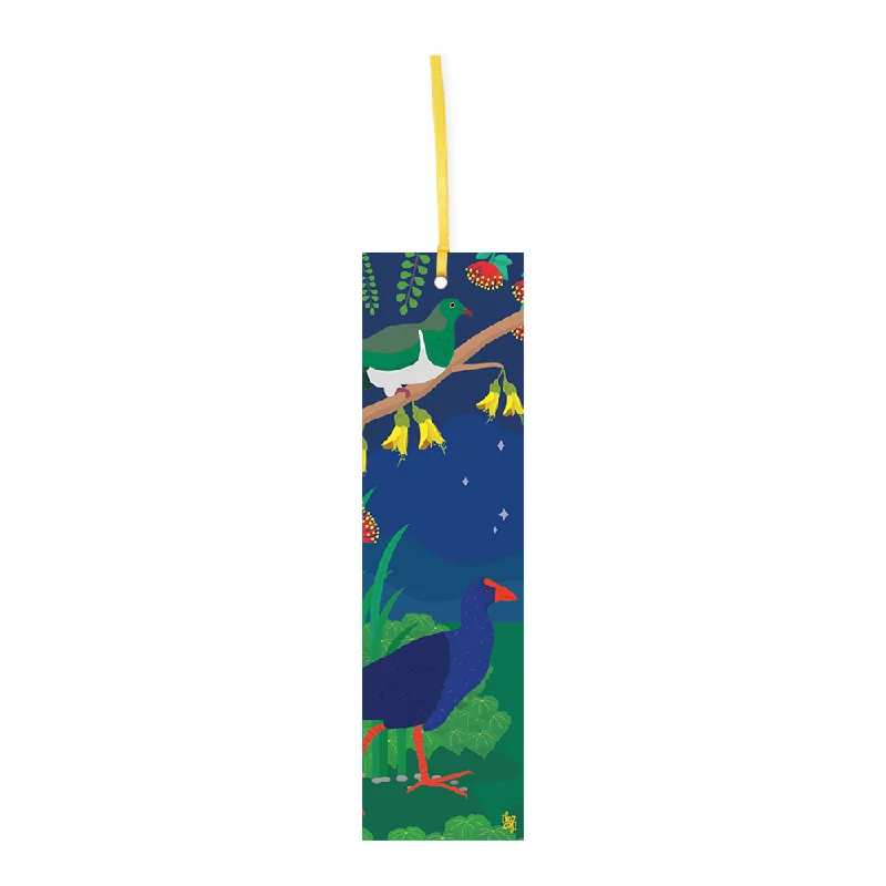 Iko Iko Double Sided Bookmark Kiwiana NZ Birds Night