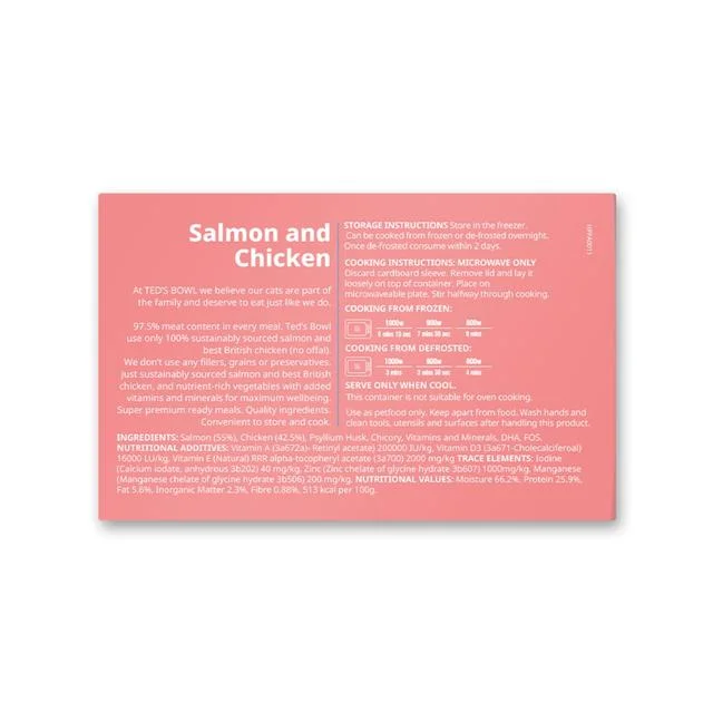 Ted's Bowl Salmon with Chicken for Cat   300g