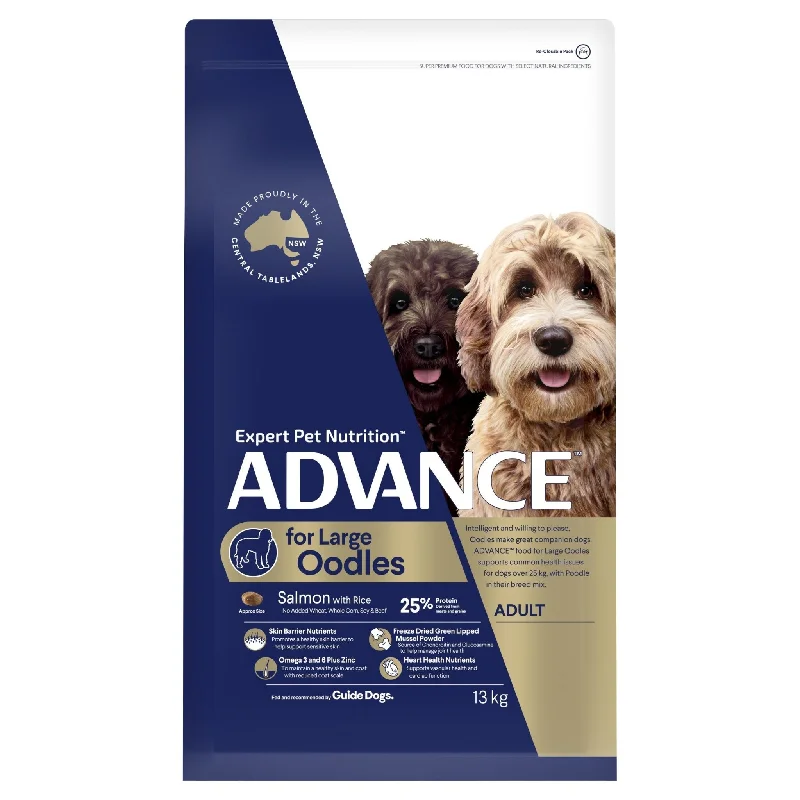 - Dog food nutritional analysisADVANCE Large Oodles Dry Dog Food Salmon with Rice