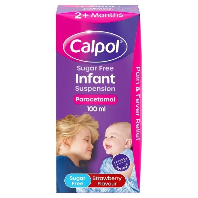 Calpol Infant Sugar Free Oral Suspension Strawberry 2+ Months   100ml