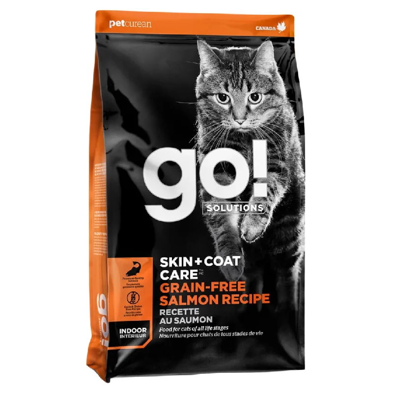    - Outdoor cat food  Petcurean Go! Skin & Coat Grain Free Salmon Dry Cat Food