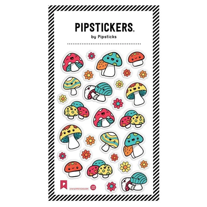 puffy fancy mushroom stickers