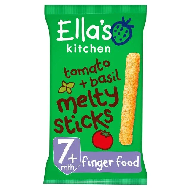 Ella's Kitchen Tomato & Basil Melty Sticks Baby Snack 7+ Months   16g