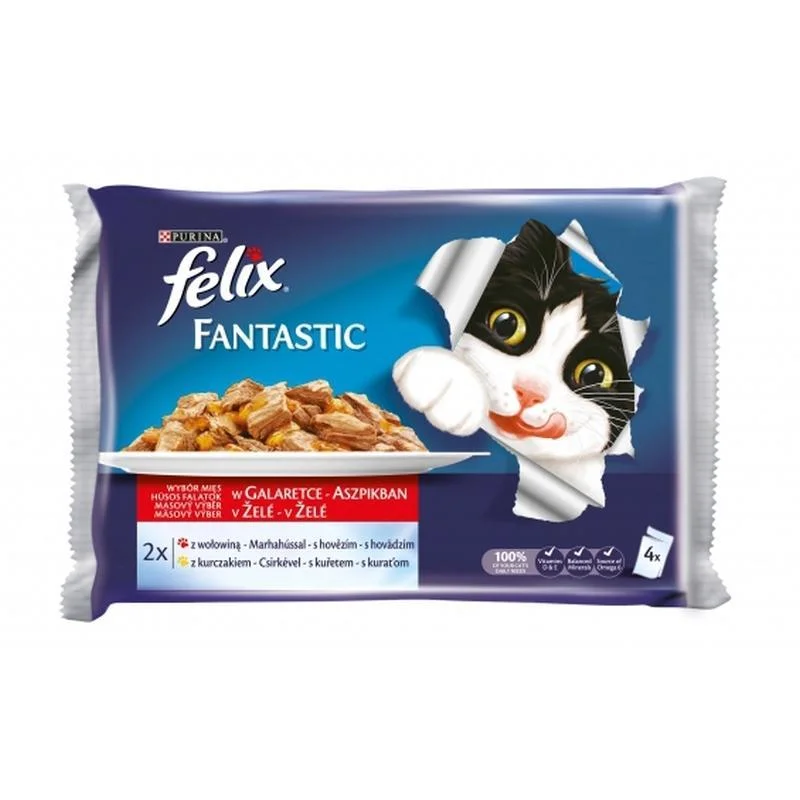 8. **Cat food bowl anti-overturning**Felix Fantastic Multipack Beef and Chicken - Pouch 4x100g